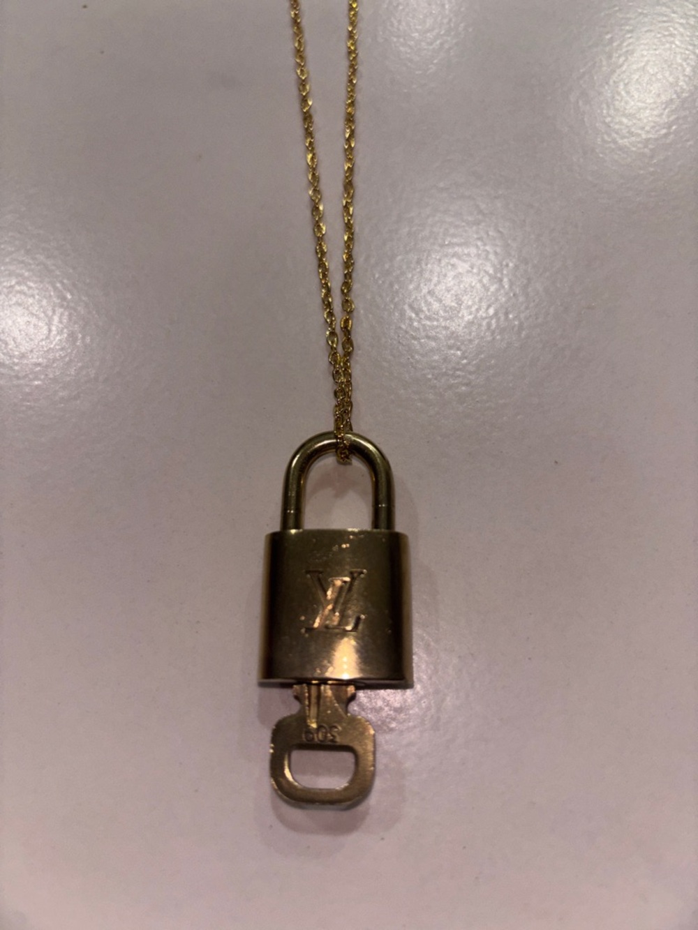 Louis Vuitton Gold Padlock and Key #309